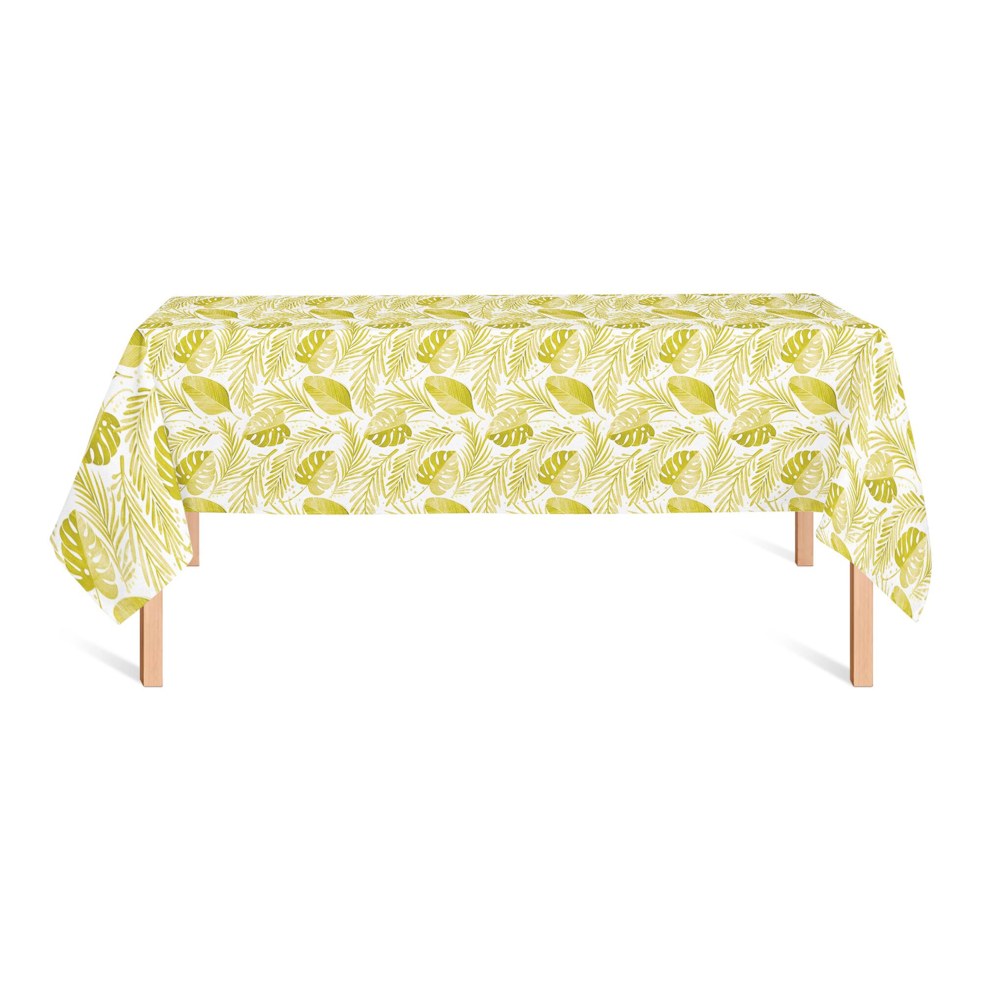 Coastal Yellow Leaves Tablecloth